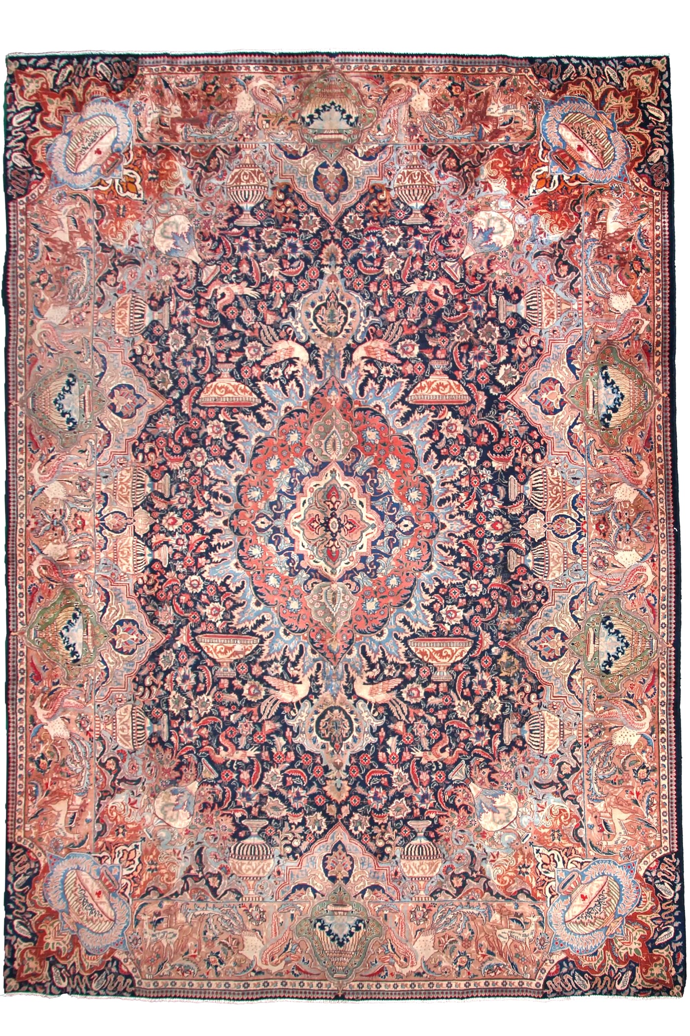 Kashmar Persian Rug, 300 x 400 cm hand knotted vintage wool