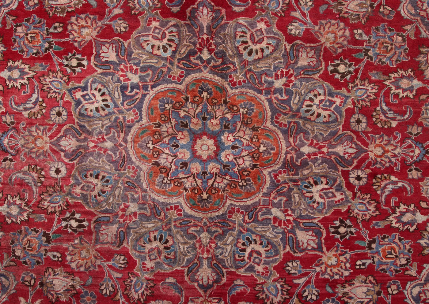 Vintage Mashad Persian Rug – Sapphire Crest