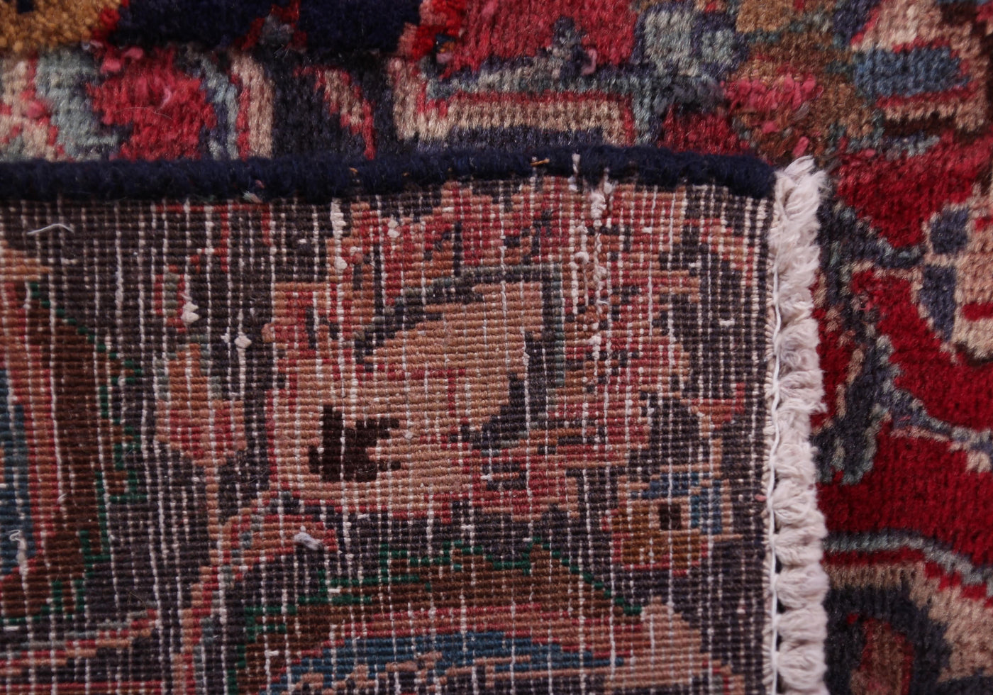 Vintage Mashad Persian Rug – Sapphire Crest