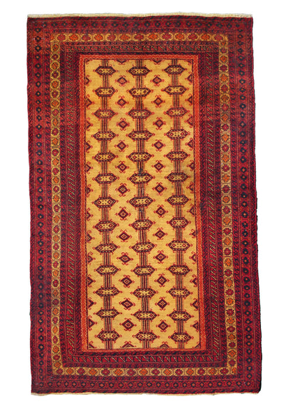 Turkmen Persian Rug, 132 x 225 cm