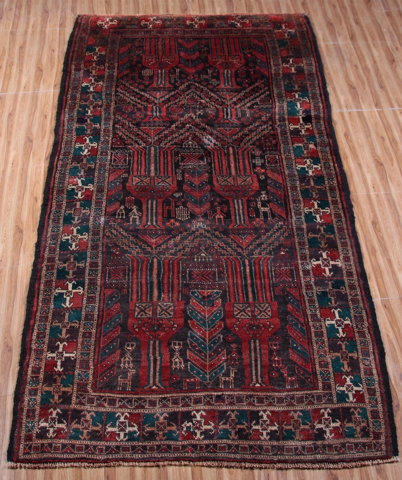 Vintage Baluchi Persian Rug – Pomegranate Canopy