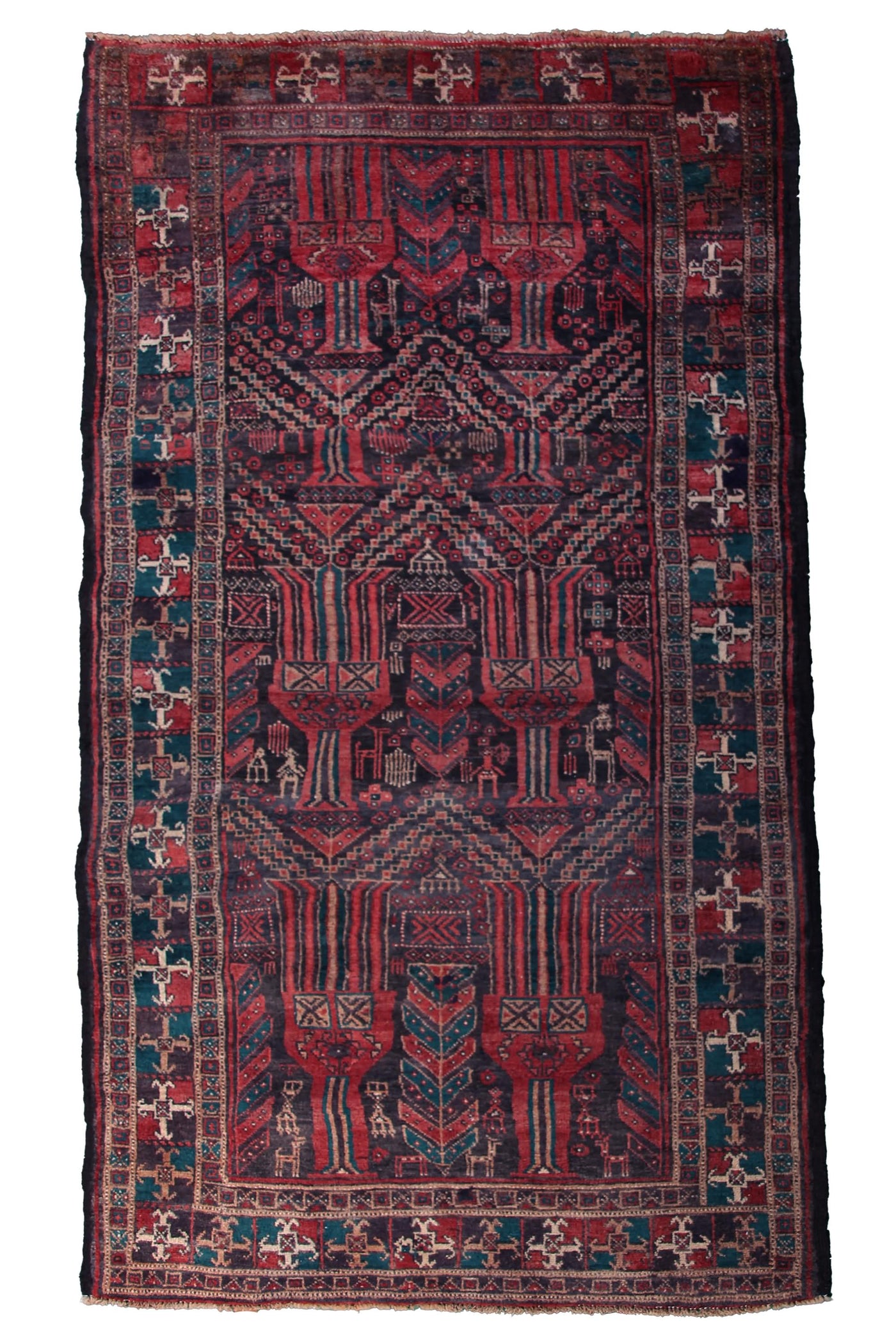 Vintage Baluchi Persian Rug – Pomegranate Canopy