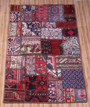 Patchwork Persian Rug, 110 x 152 cm