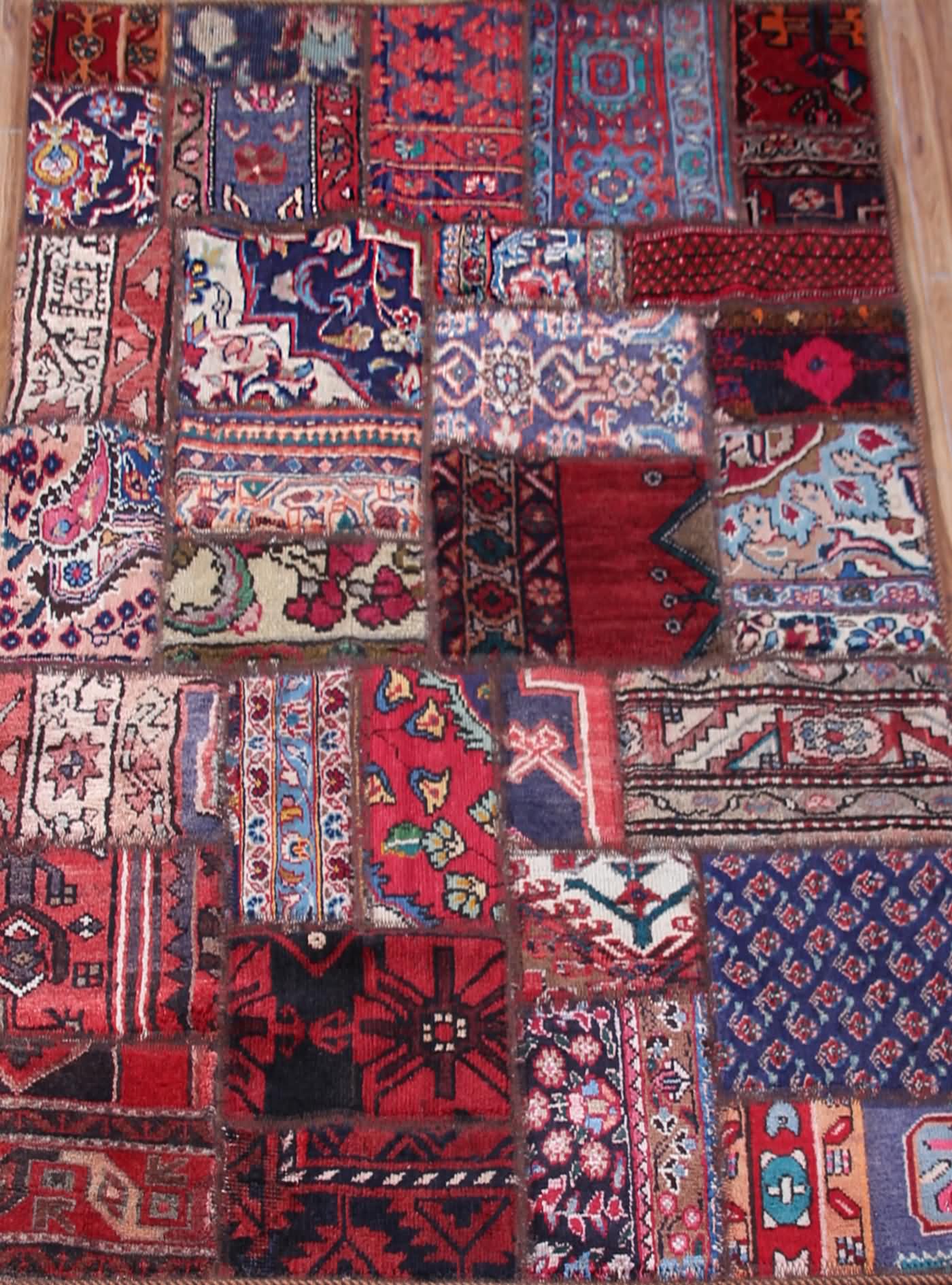 Vintage Patchwork Persian Rug – Scarlet Story