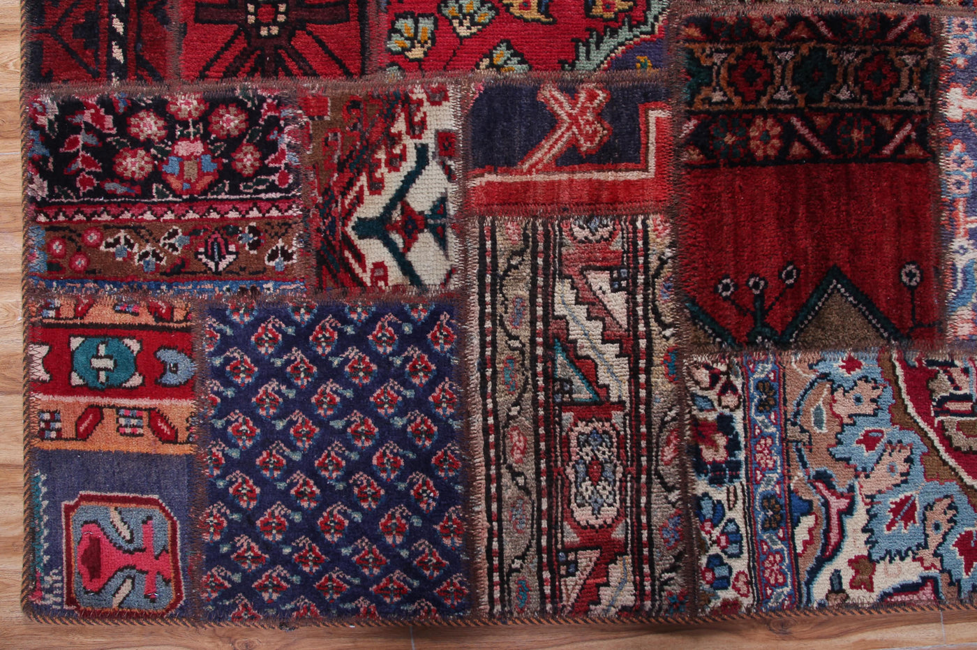 Vintage Patchwork Persian Rug – Scarlet Story
