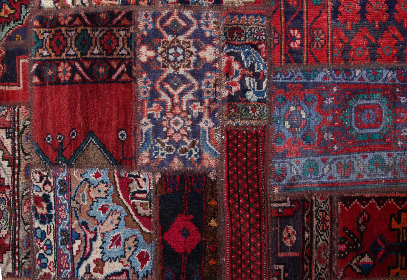 Vintage Patchwork Persian Rug – Scarlet Story