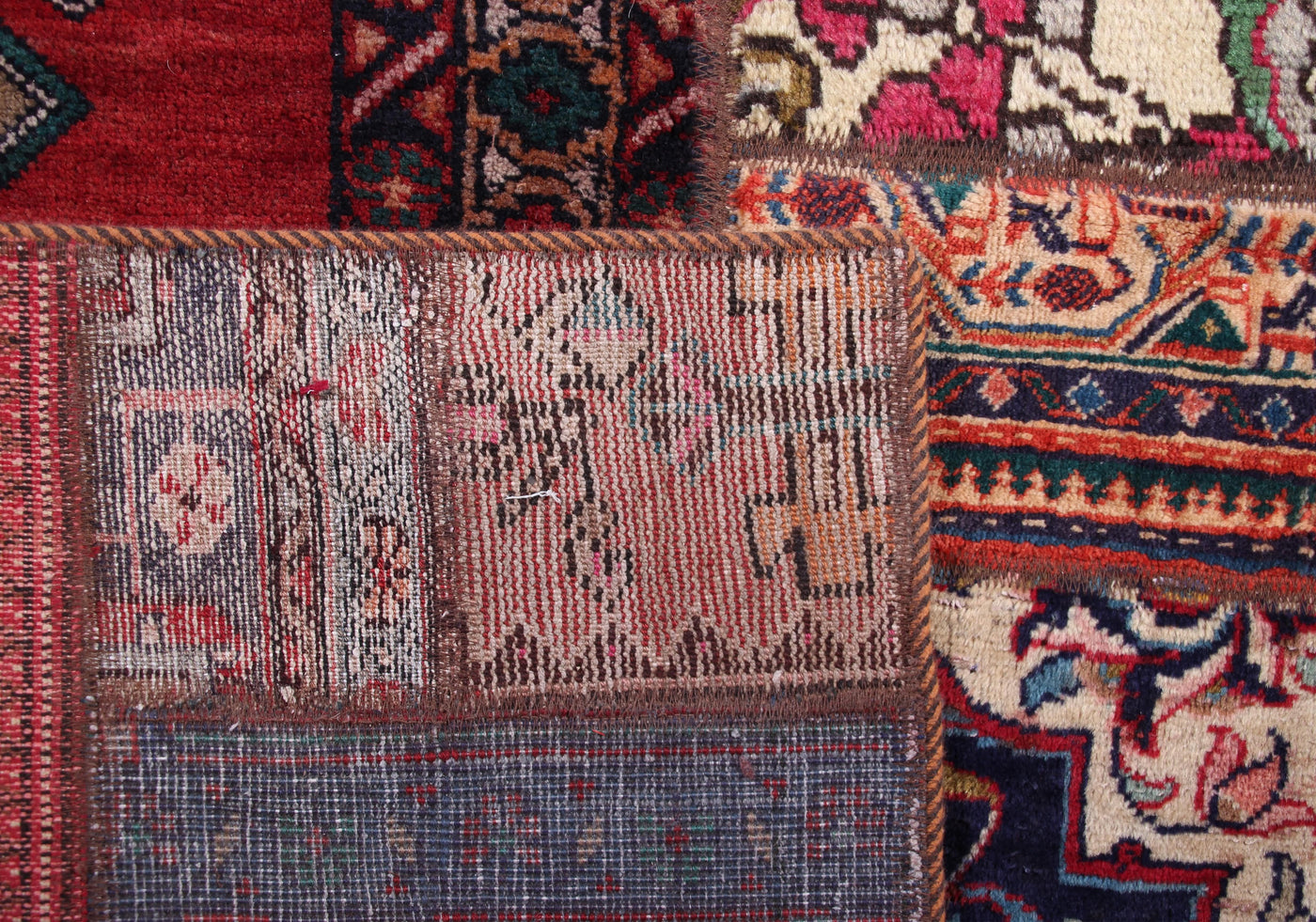 Vintage Patchwork Persian Rug – Scarlet Story