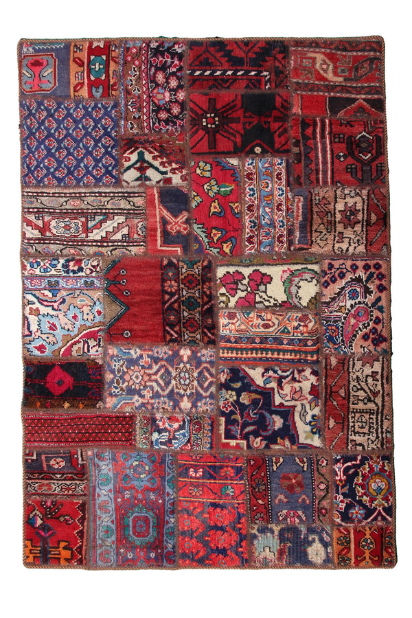 Patchwork Persian Rug, 110 x 152 cm