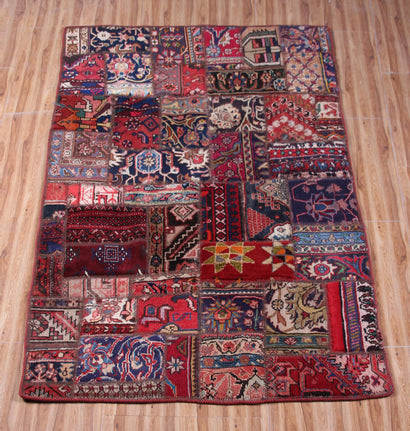 Patchwork Persian Rug, 115 x 171 cm