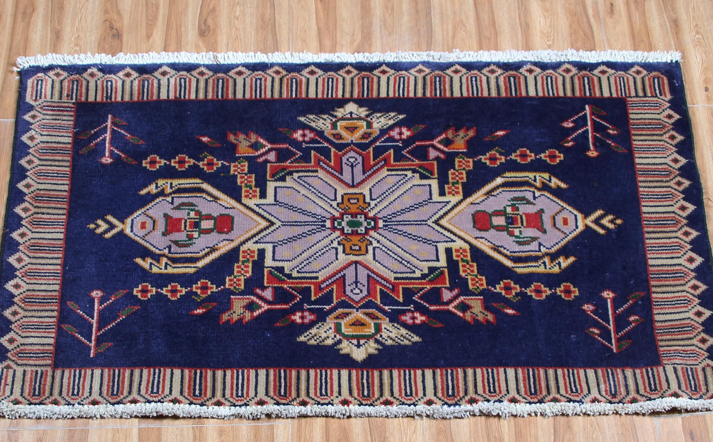 Vintage Kashan Persian Rug – Vermilion Haze