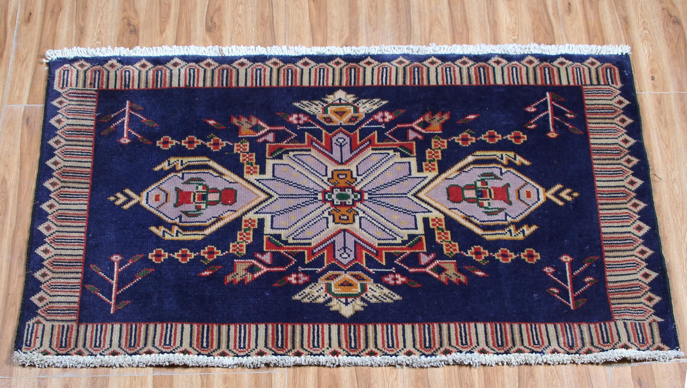 Vintage Kashan Persian Rug – Vermilion Haze