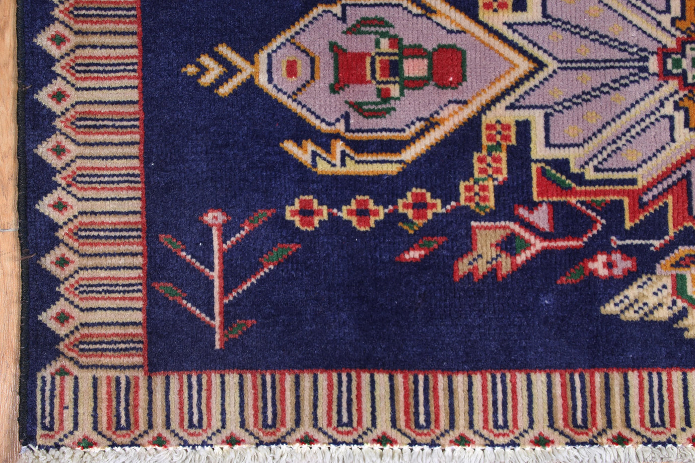 Vintage Kashan Persian Rug – Vermilion Haze