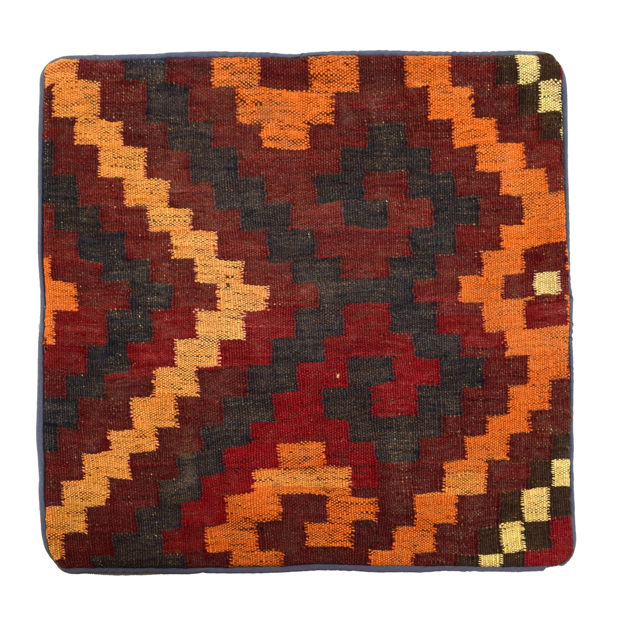 Kilim Cushion Cover – Obsidian Labyrinth