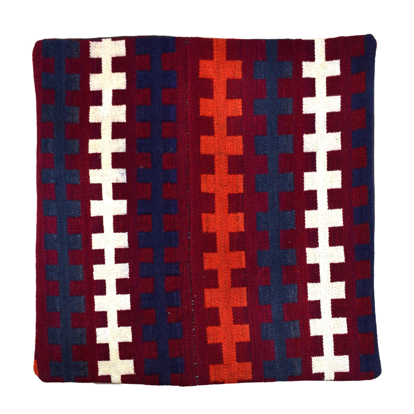 Chobi Kilim Cushion Cover – Coral Geometry