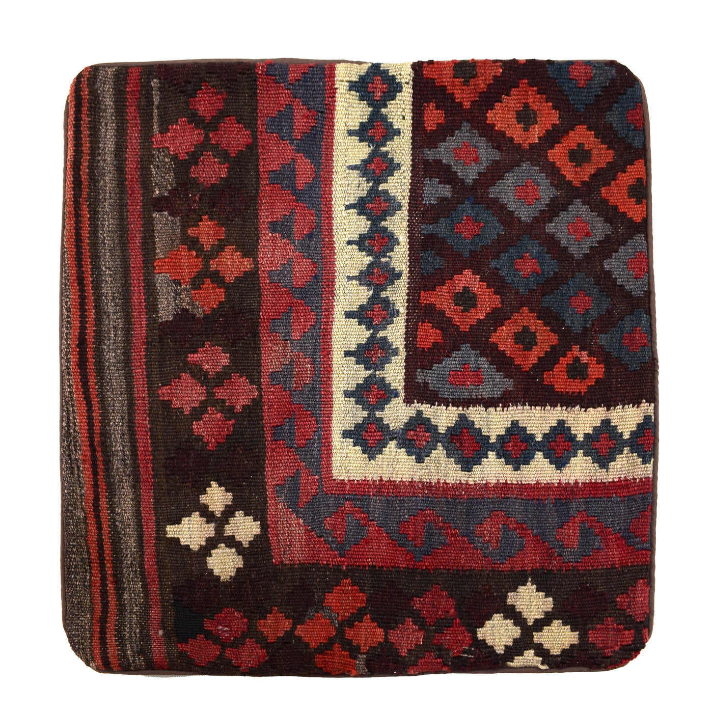 Chobi Kilim Cushion Cover – Aqua Emblem