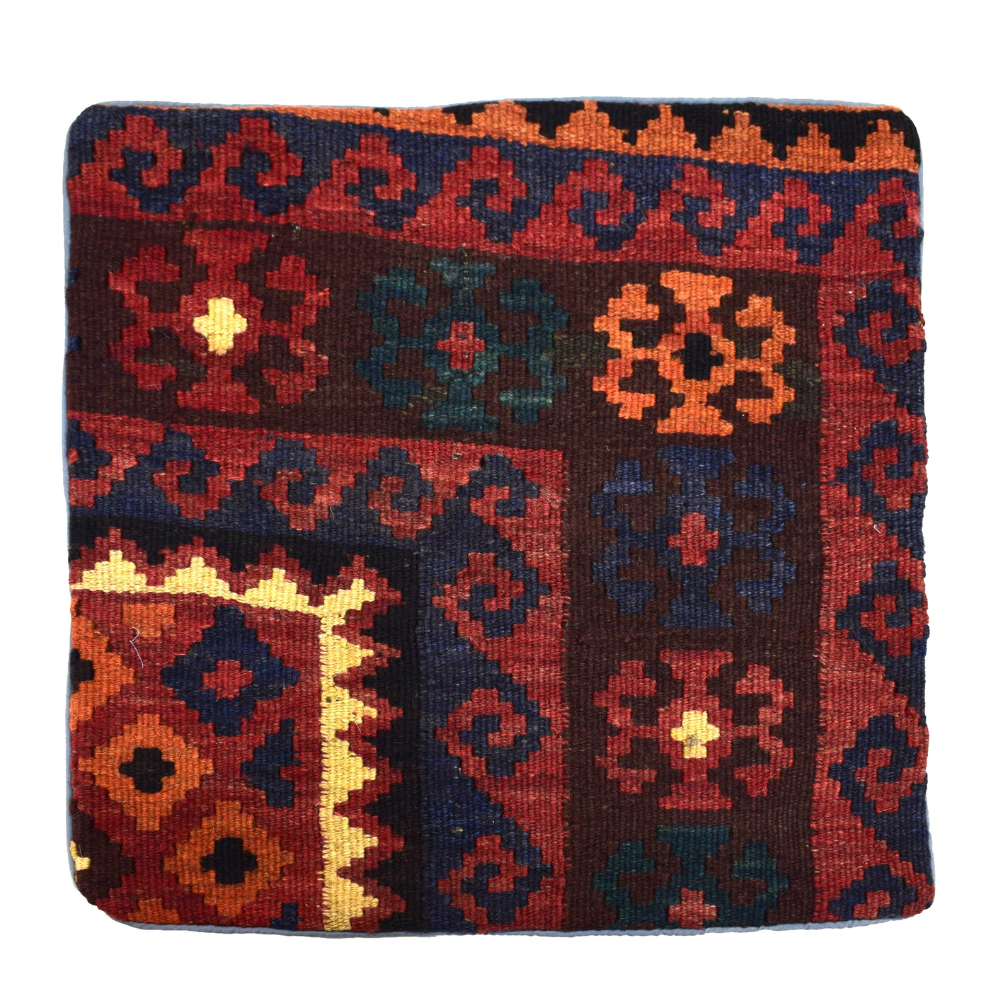 Chobi Kilim Cushion Cover – Coral Triptych