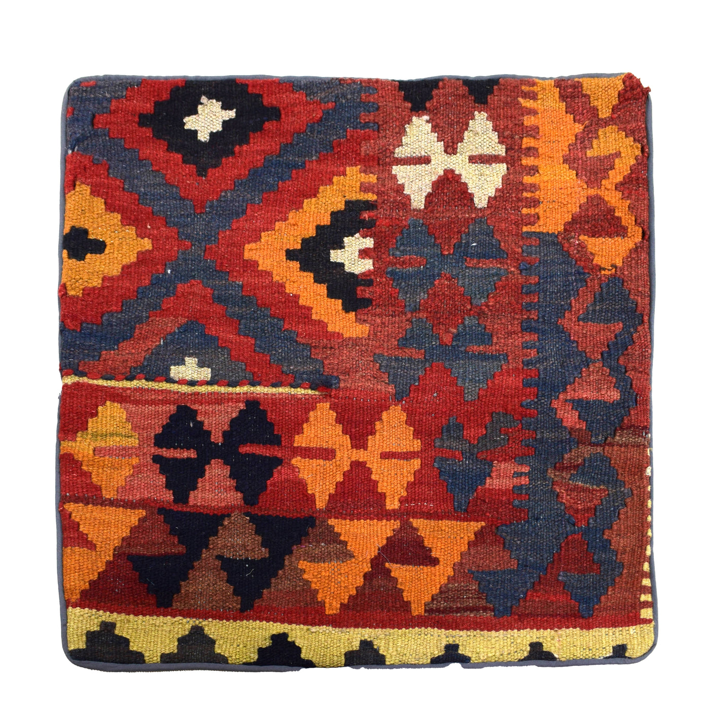 Chobi Kilim Cushion Cover – Rust Rhythm