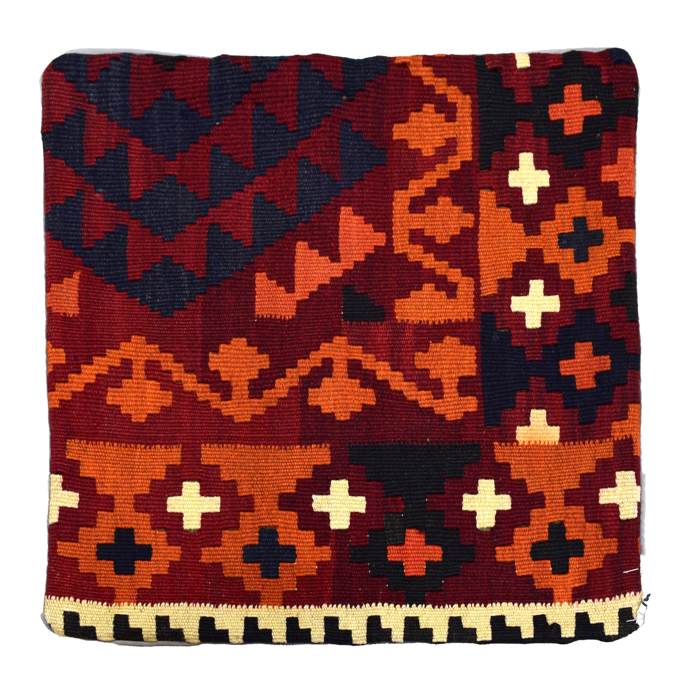 Chobi Kilim Cushion Cover – Coral Constellation