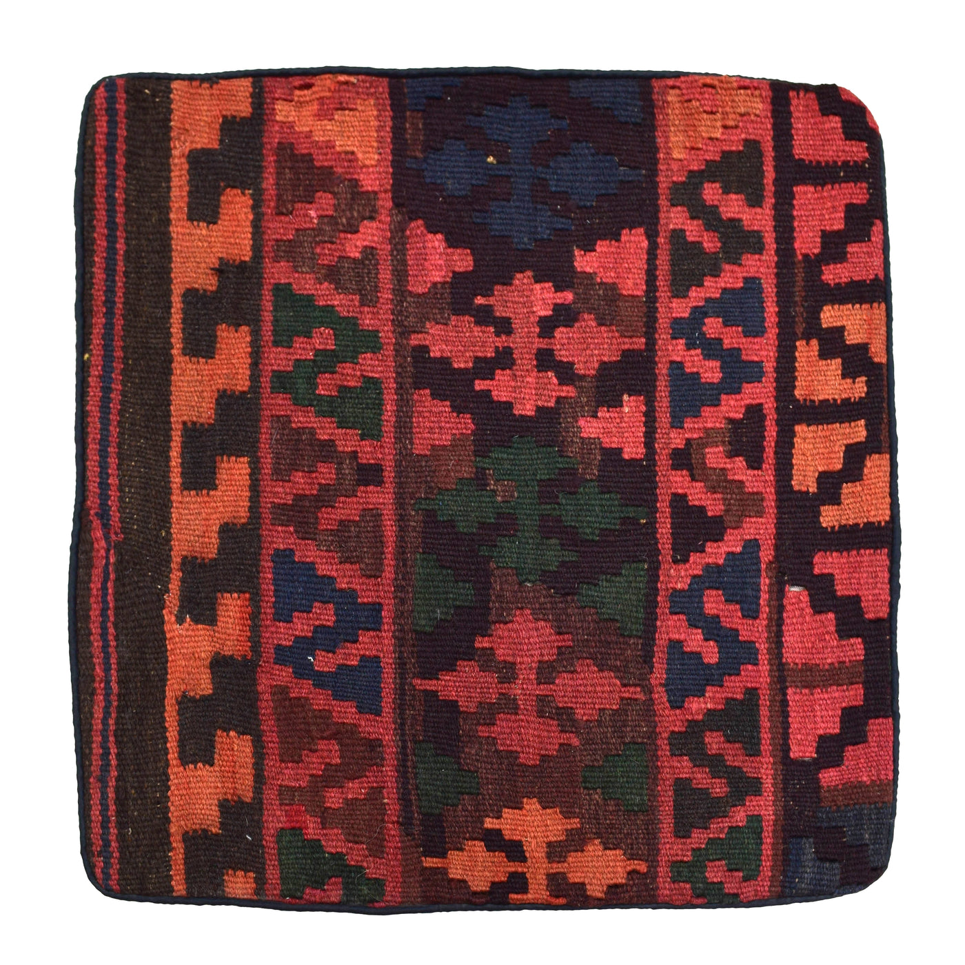 Chobi Kilim Cushion Cover – Terracotta Rhythm