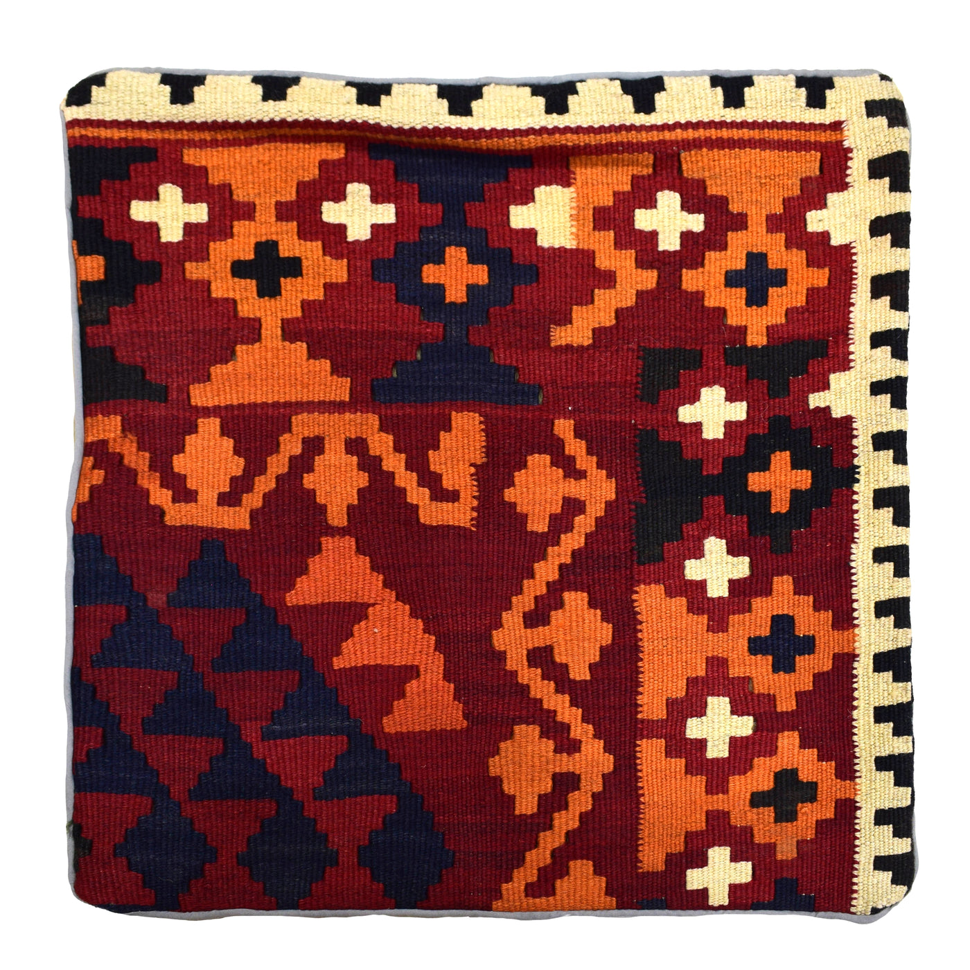 Chobi Kilim Cushion Cover – Rust Mandala
