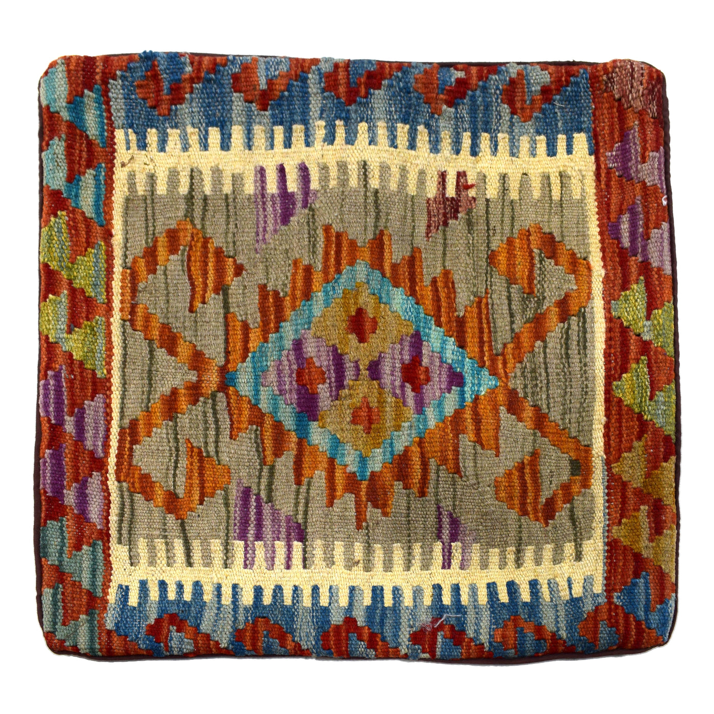Chobi Kilim Cushion Cover – Azure Prism