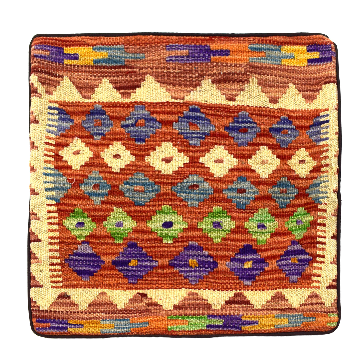 Chobi Kilim Cushion Cover – Pearl Bands