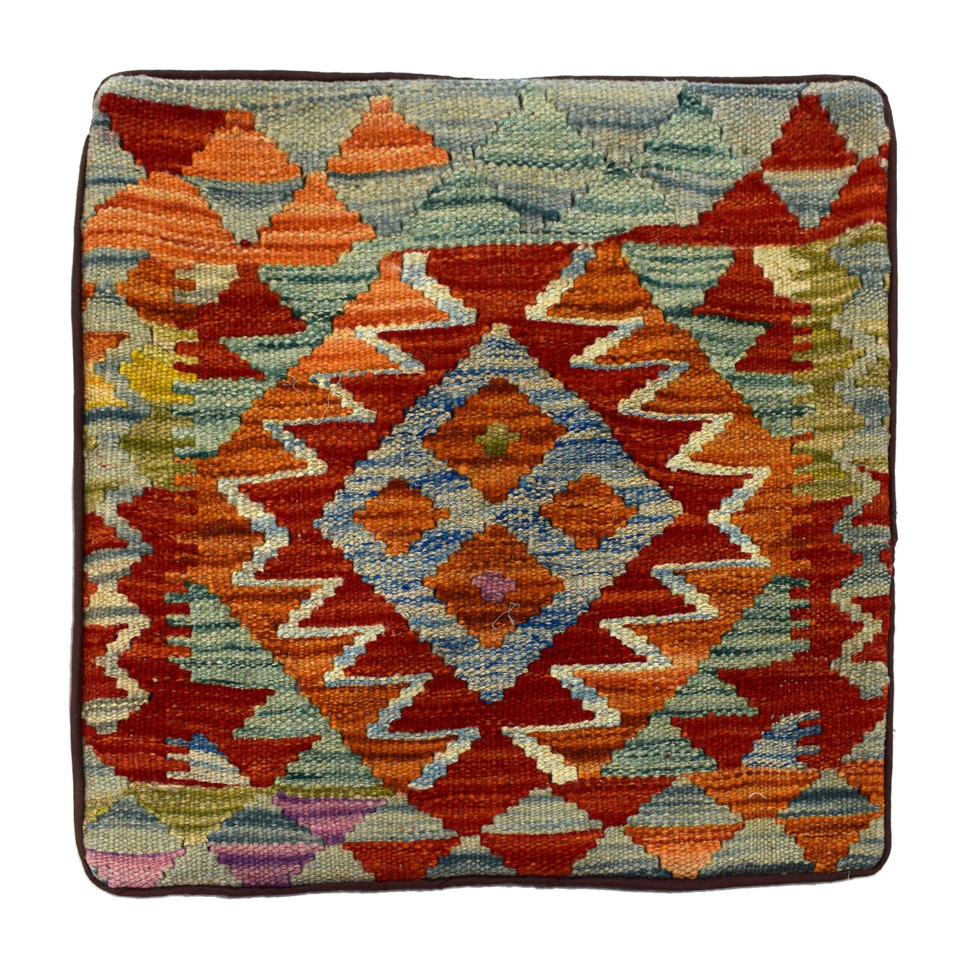 Chobi Kilim Cushion Cover – Persimmon Panel