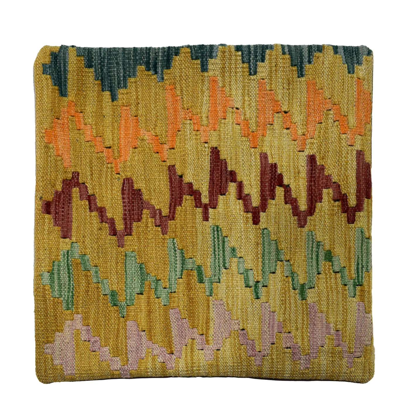 Chobi Kilim Cushion Cover – Clay Stripe