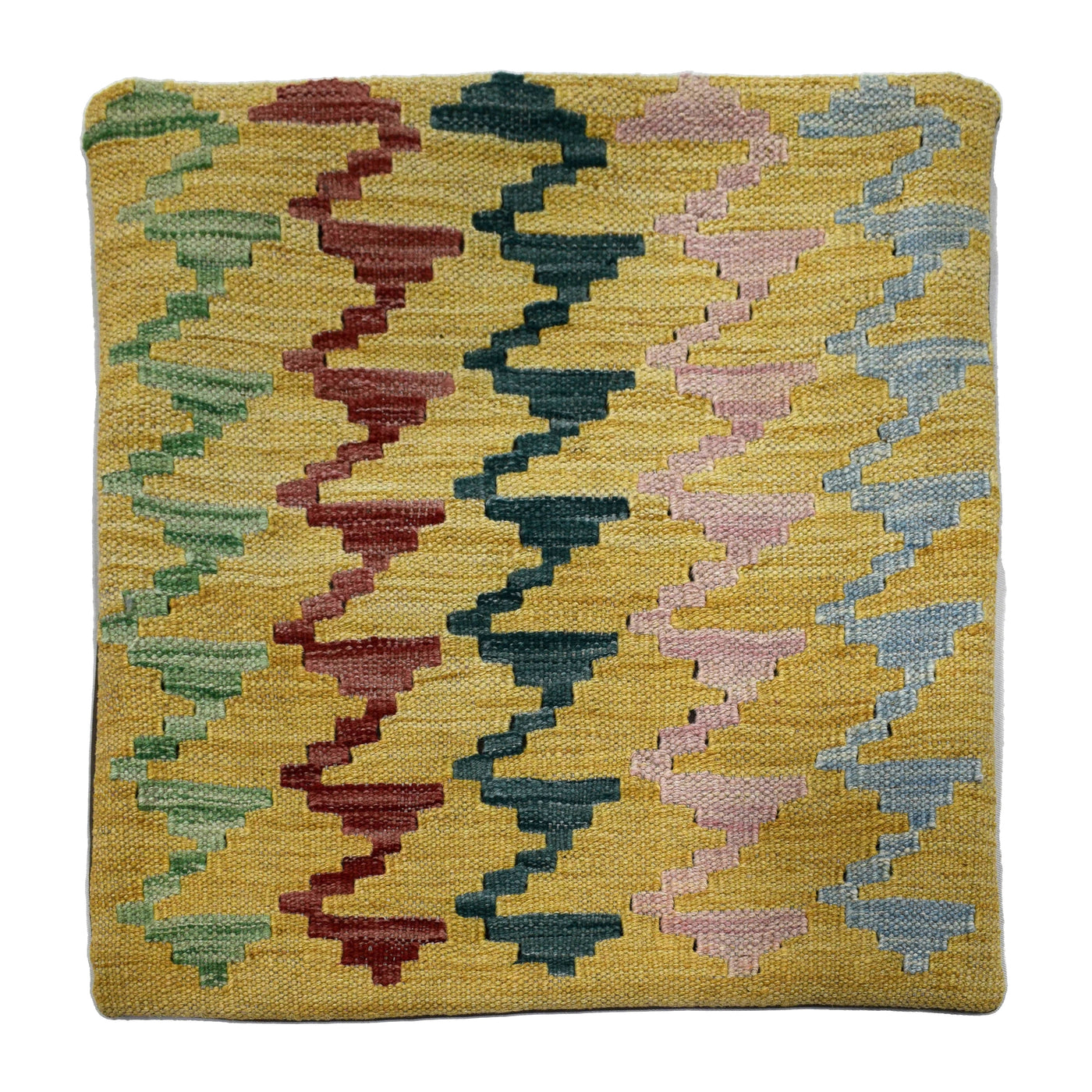 Chobi Kilim Cushion Cover – Cerulean Triptych