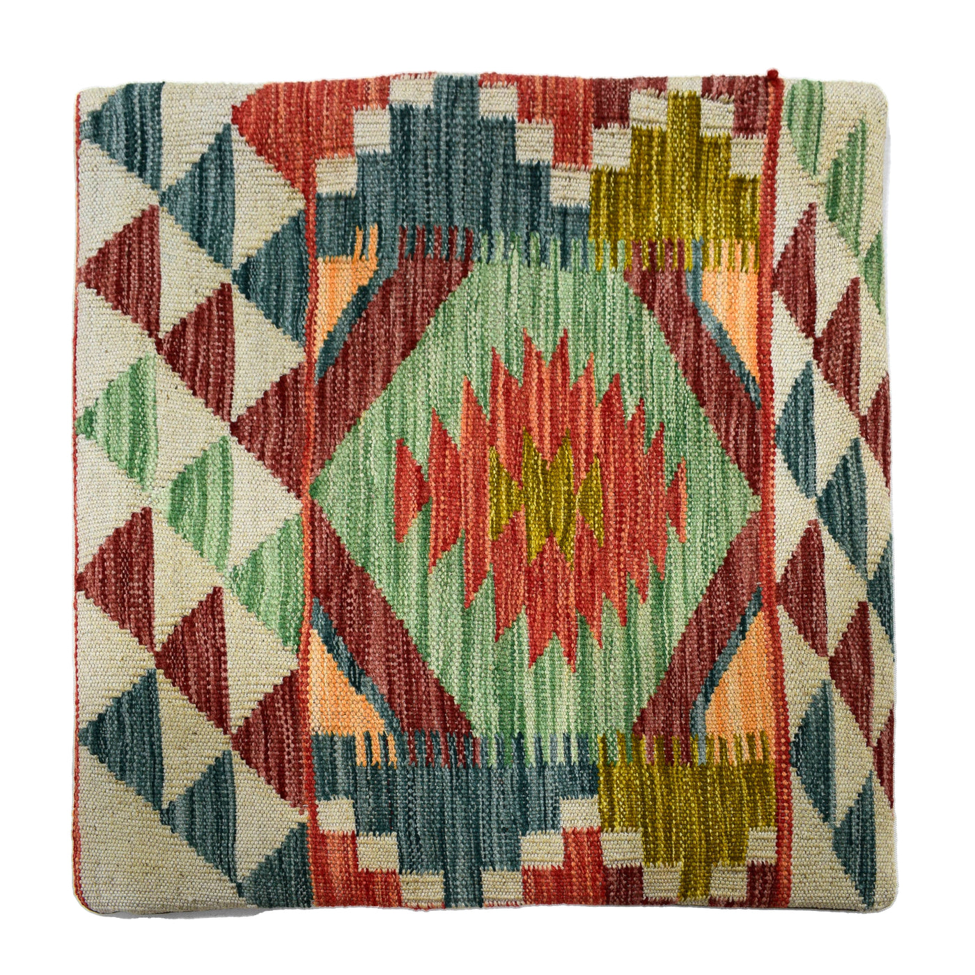 Chobi Kilim Cushion Cover – Alabaster Lattice