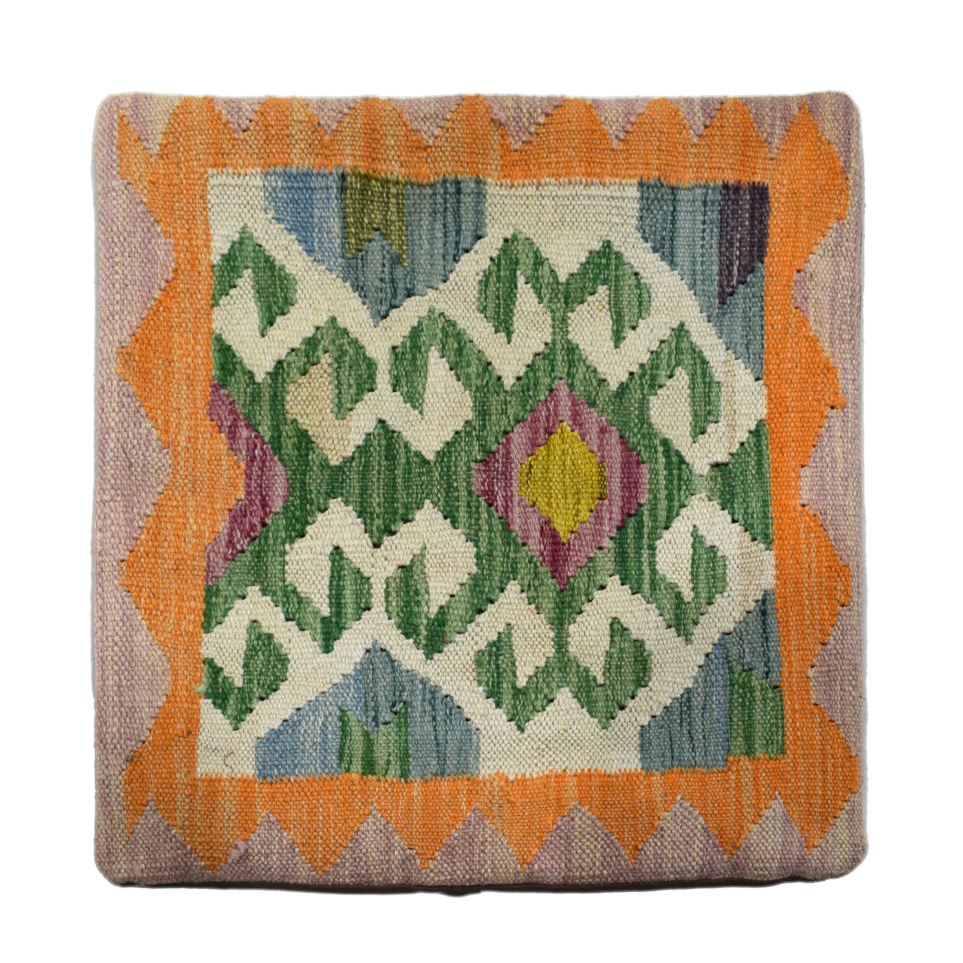 Chobi Kilim Cushion Cover – Alabaster Labyrinth