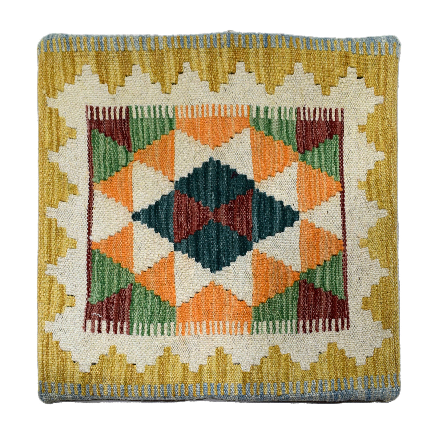 Chobi Kilim Cushion Cover – Stone Geometry