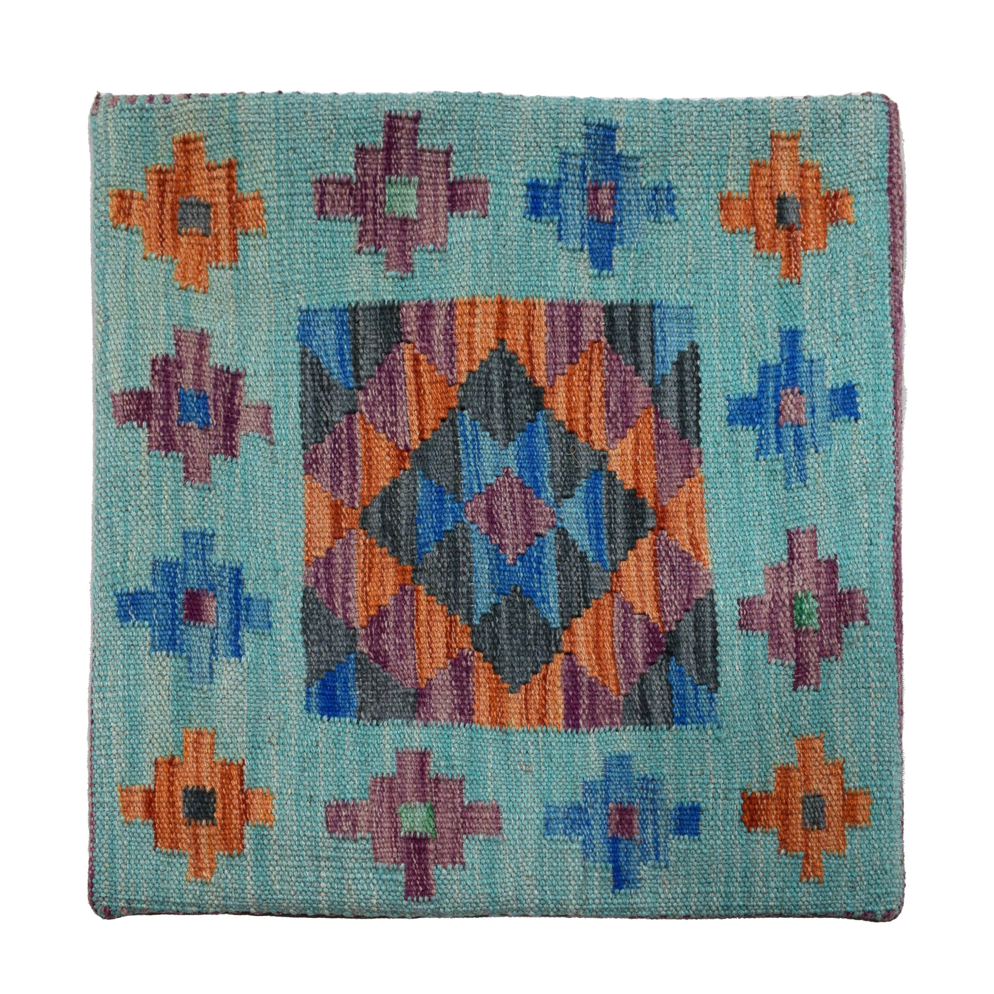 Chobi Kilim Cushion Cover – Azure Compass