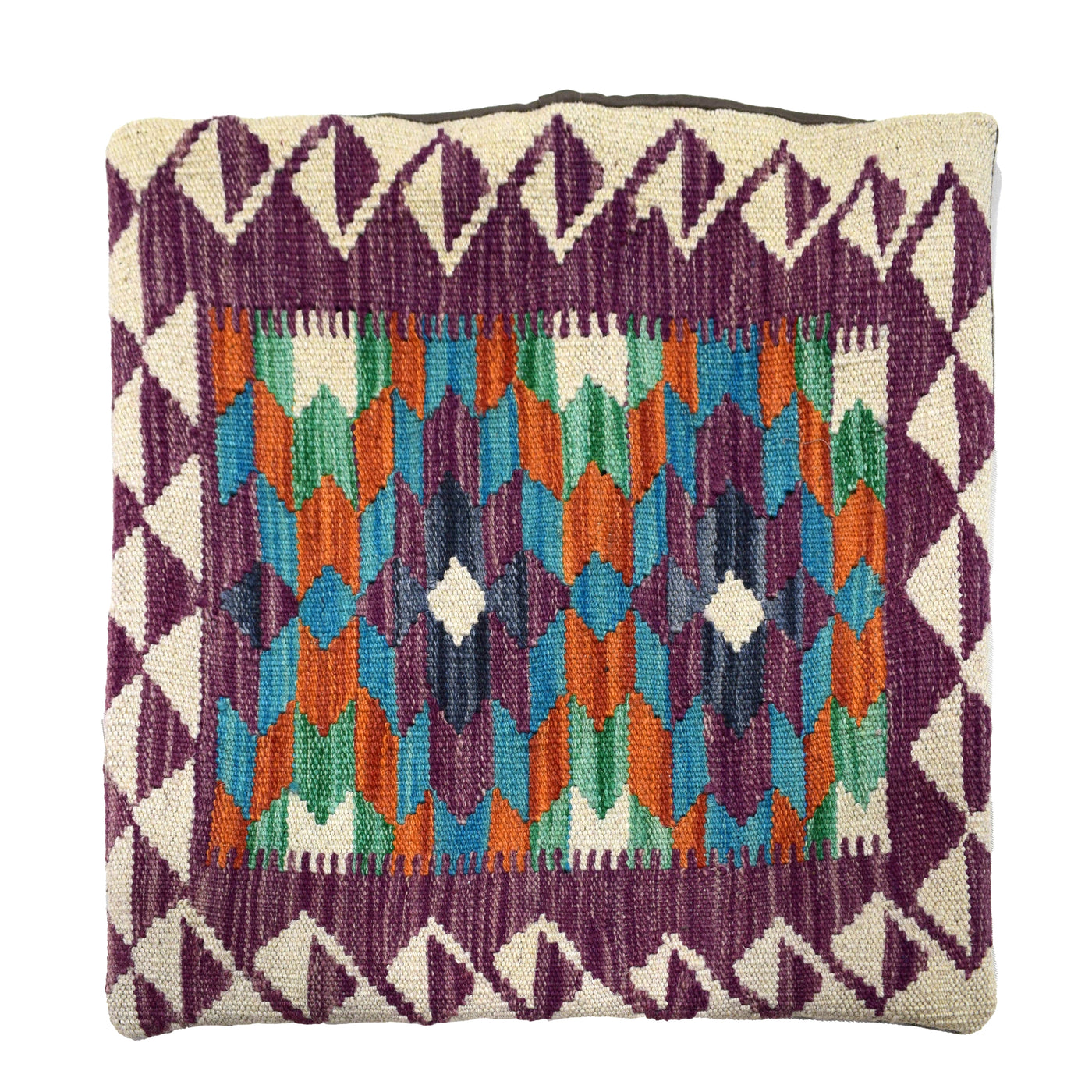 Chobi Kilim Cushion Cover – Bone Lattice