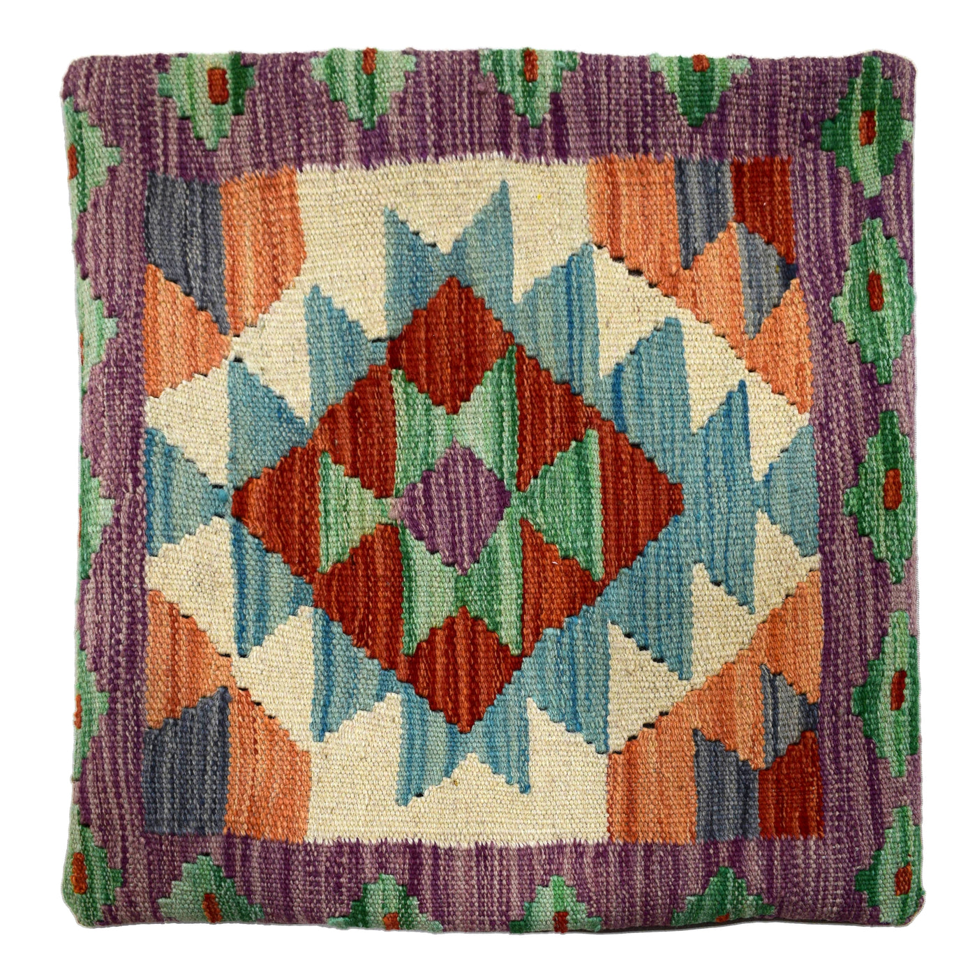 Chobi Kilim Cushion Cover – Heather Geometry