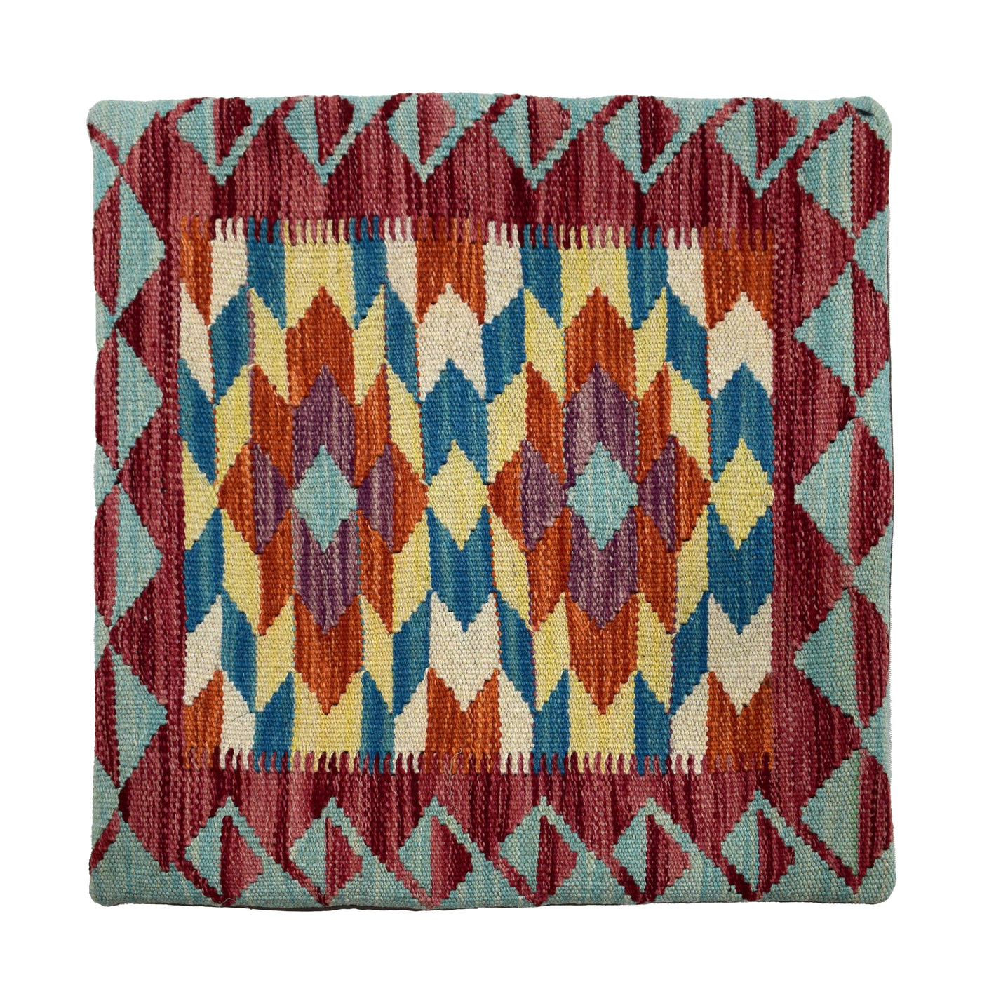 Chobi Kilim Cushion Cover – Sky Mosaic