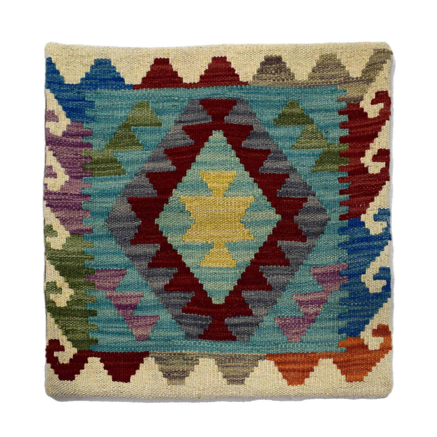 Chobi Kilim Cushion Cover – Sapphire Emblem