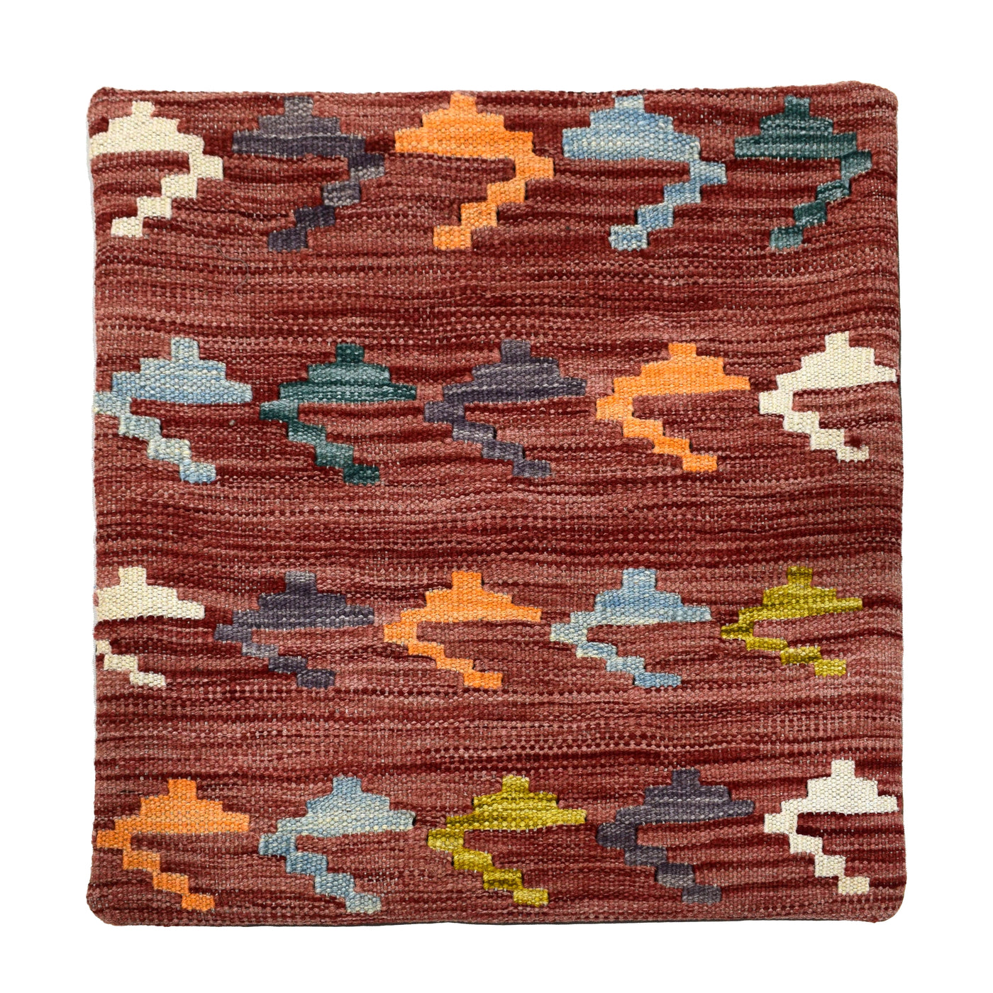 Chobi Kilim Cushion Cover – Terracotta Diamond