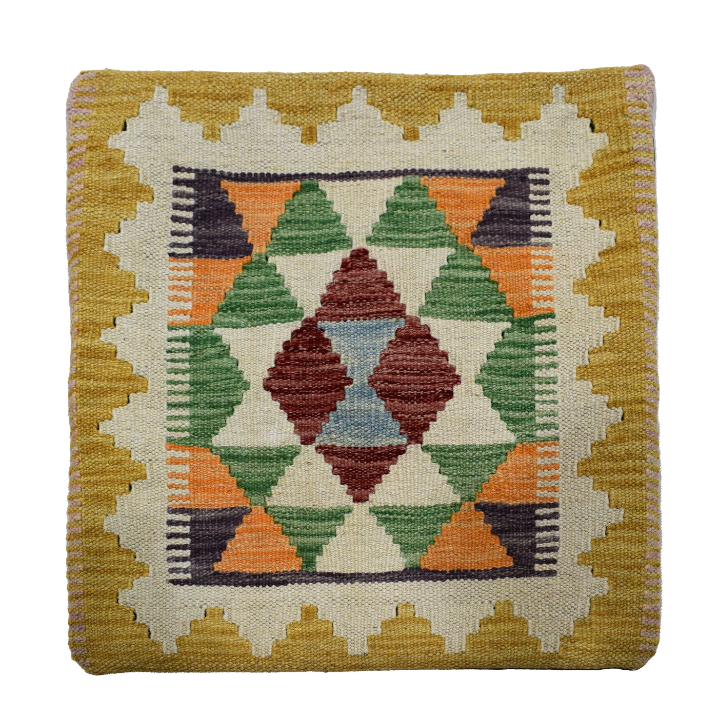 Chobi Kilim Cushion Cover – Wheat Mosaic