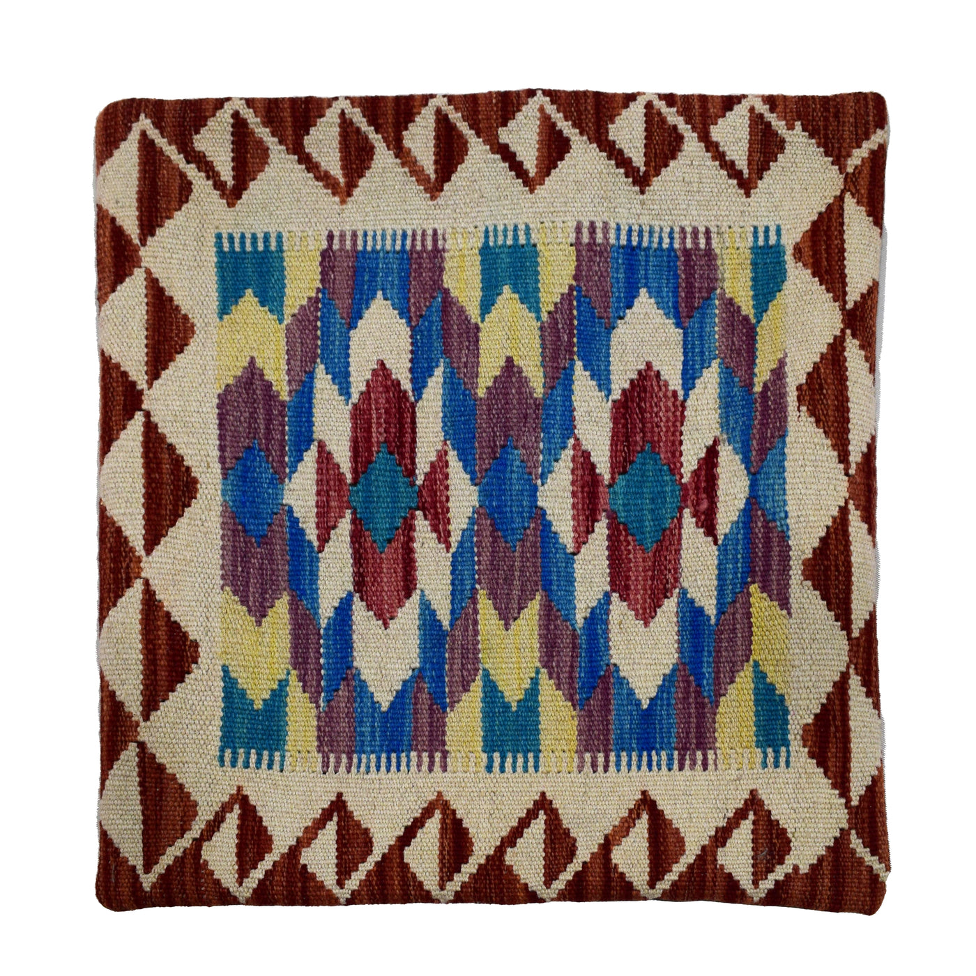 Chobi Kilim Cushion Cover – Pebble Trellis