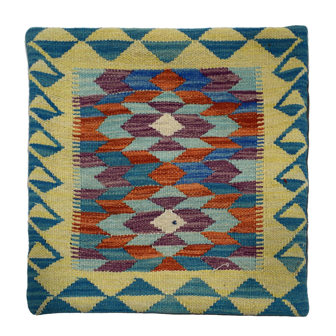 Chobi Kilim Cushion Cover – Azure Keystone