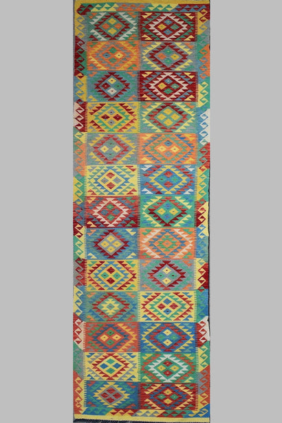 Elegant Tribal Chobi Kilim Runner, 83 x 394 cm (Clearance)
