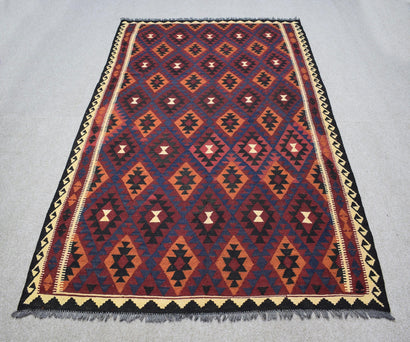 Elegant Tribal Maimana Kilim, 208 x 294 cm (Clearance)