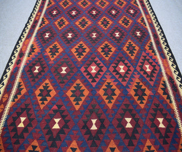 Elegant Tribal Maimana Kilim, 208 x 294 cm (Clearance)