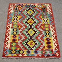 Hand-woven Afghan Kilim, 84 x 118 cm