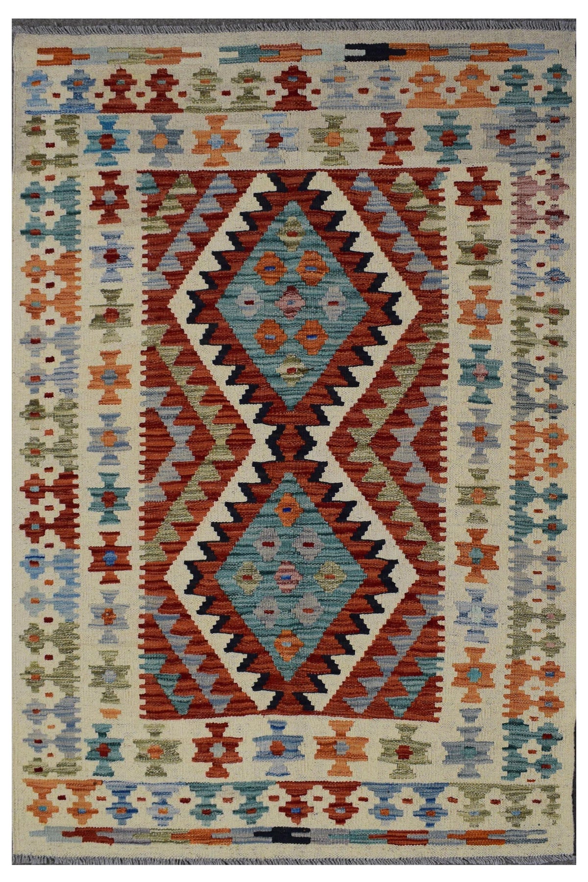 Kilim Afghan Rug – Sky Triptych