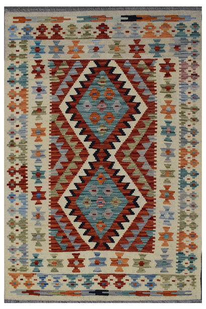 Hand-woven Afghan Kilim, 101 x 152 cm