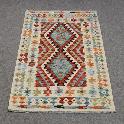 Hand-woven Afghan Kilim, 101 x 152 cm