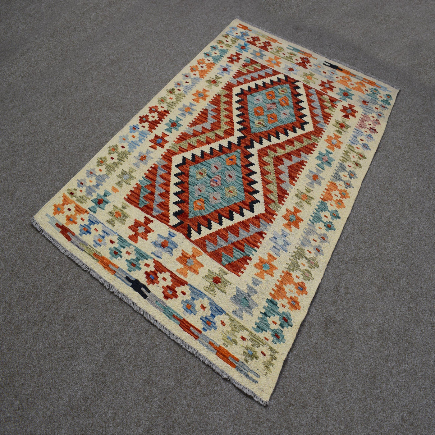 Kilim Afghan Rug – Sky Triptych