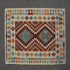 Hand-woven Afghan Kilim, 101 x 152 cm